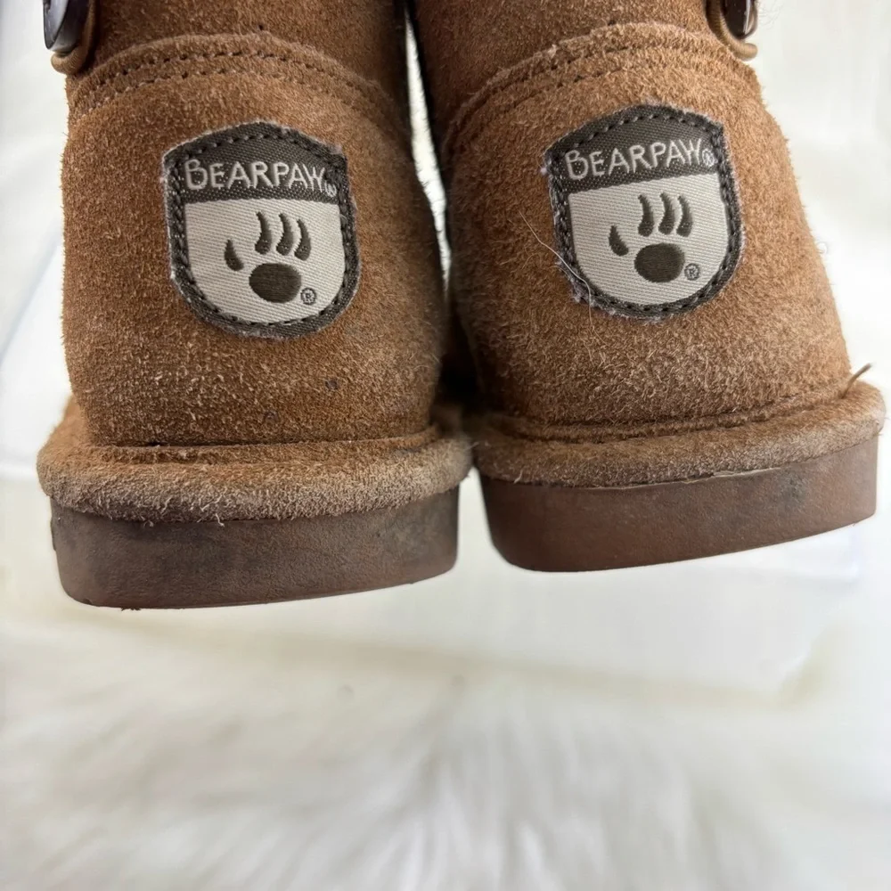 BearPaw Tan Suede Ankle Boots